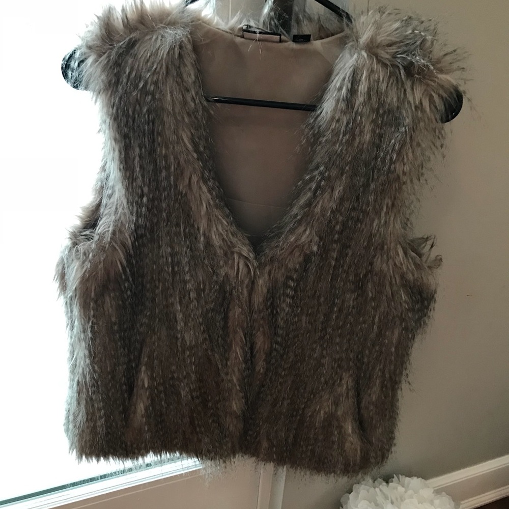 Faux fur vest